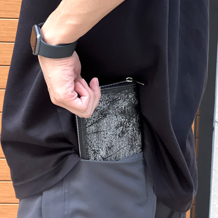 【ルイショップ】 本革 英国製 ブライドルレザー ラウンド型 長財布