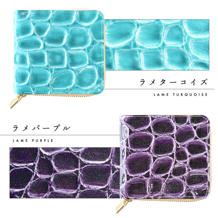【ルイショップ】 本革 グランコッコ ラウンド型 二つ折り財布