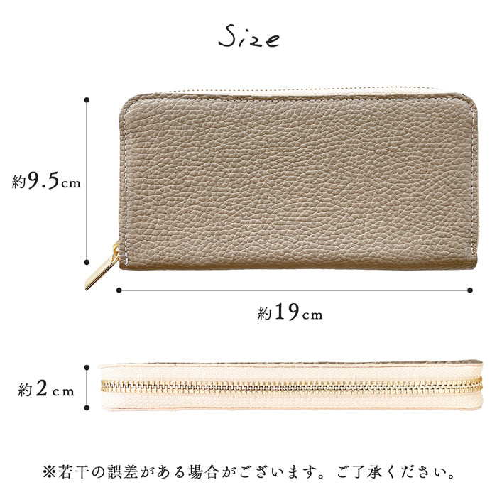 【ルイショップ】 本革 ハイソ 型押し ラウンド型 長財布
