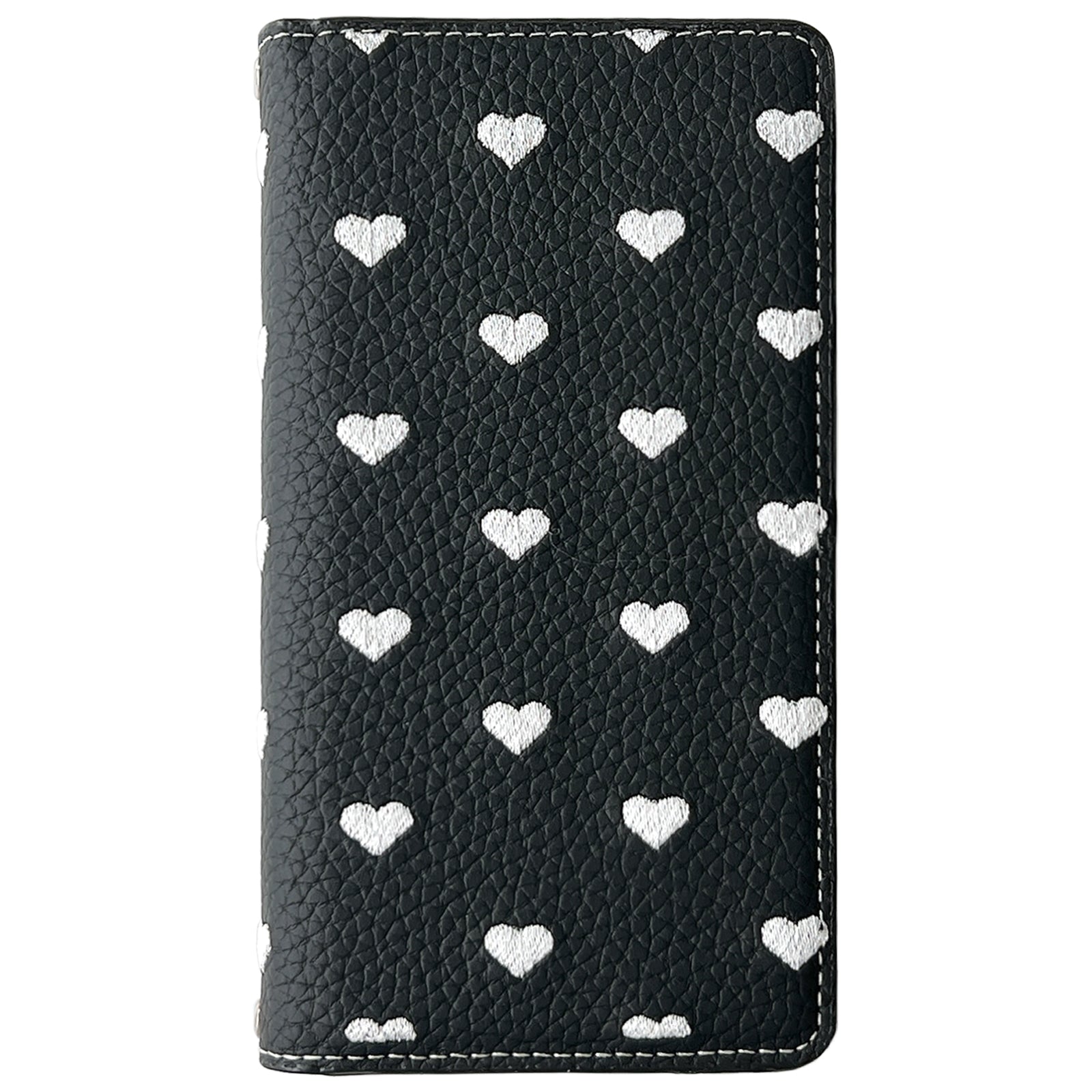 【ルイショップ】 XPERIA 5 IV SOG09 SO-54C A204SO ケース カバー ハート 刺繍 ハート柄 手帳型ケース 手帳型 so54c スマホケース スマホカバー 携帯ケース 携帯カバー