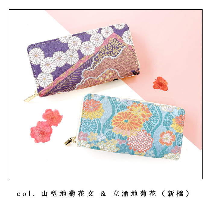 【ルイショップ】 西陣織 彩 ラウンド型 長財布