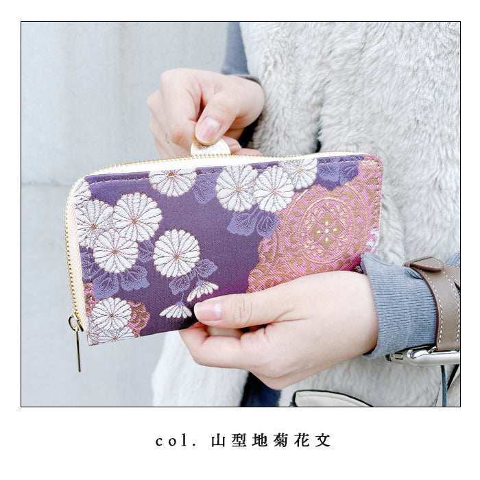 【ルイショップ】 西陣織 彩 ラウンド型 長財布