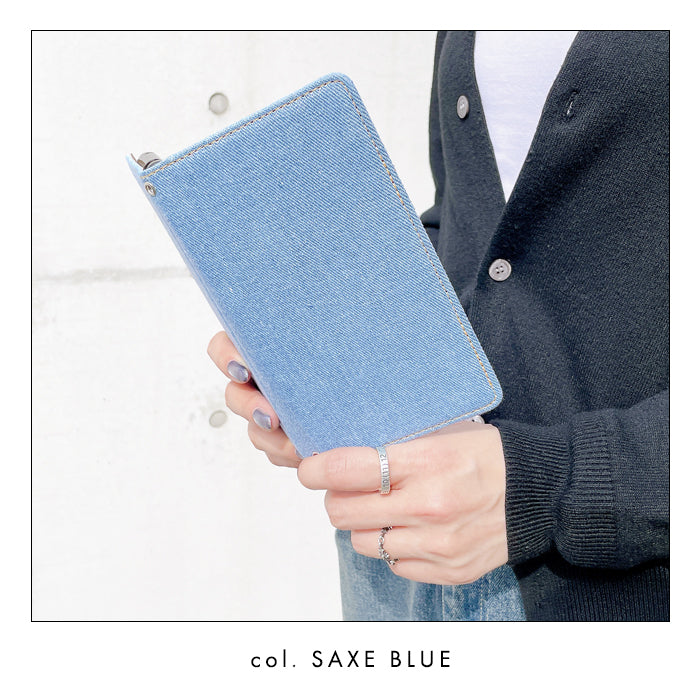 【ルイショップ】 AQUOS sense8 SH-54D SHG11 SH-M26 ケース 手帳型 カバー 上質 デニム カジュアル 手帳型ケース sh54d スマホケース スマホカバー 携帯ケース 携帯カバー