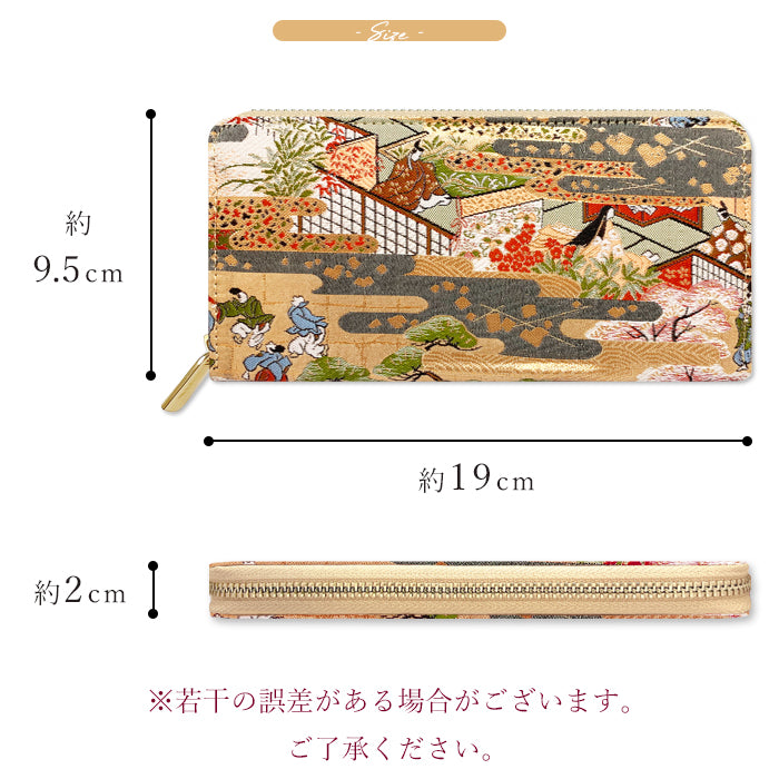 【ルイショップ】 西陣織 松 ラウンド型 長財布