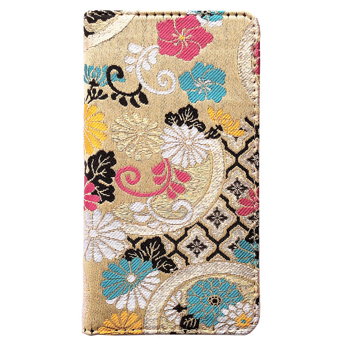 【ルイショップ】 arrows Be3 F-02L ケース 手帳型 カバー 西陣織 着物 竹 アローズ f02l 手帳型ケース スマホケース スマホカバー 携帯ケース 携帯カバー