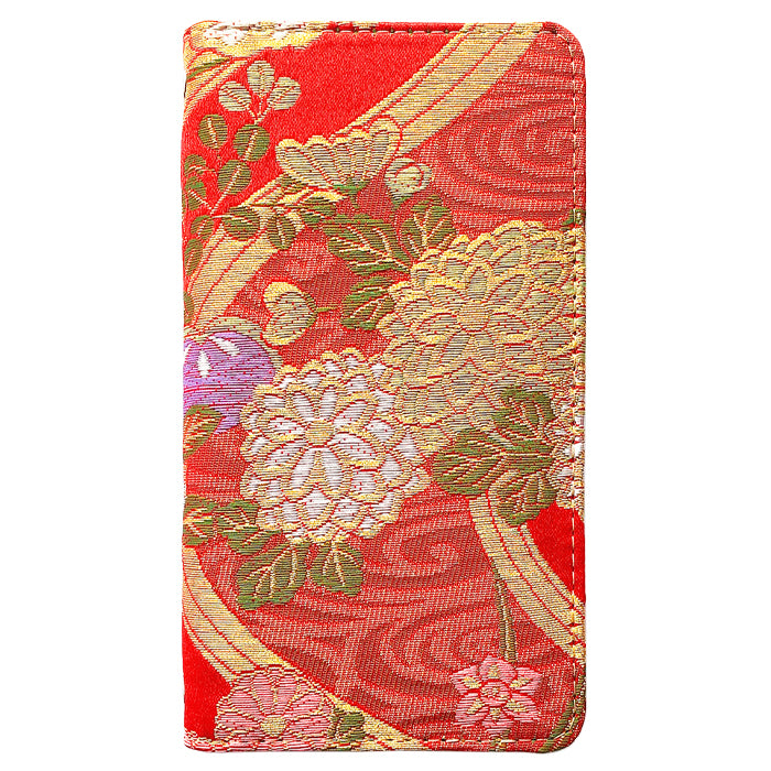 【ルイショップ】 iPhone・Galaxy・Xperia・AQUOS・Google Pixel|100機種以上 対応 西陣織 着物 竹 手帳型 スマホケース