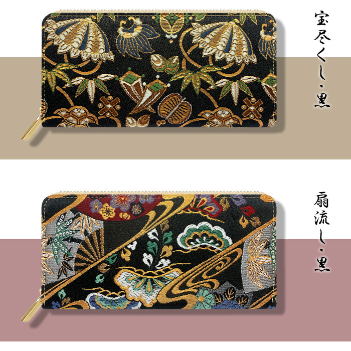【ルイショップ】 西陣織 月影 ラウンド型 長財布