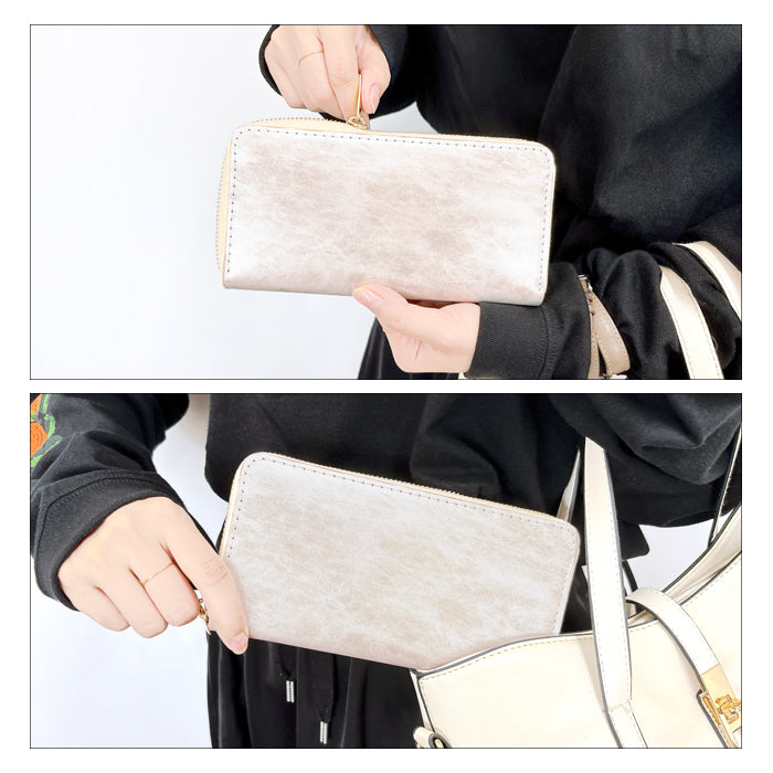 【ルイショップ】 本革 アダマス ラウンド型 長財布