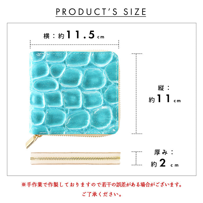 【ルイショップ】 本革 グランコッコ ラウンド型 二つ折り財布
