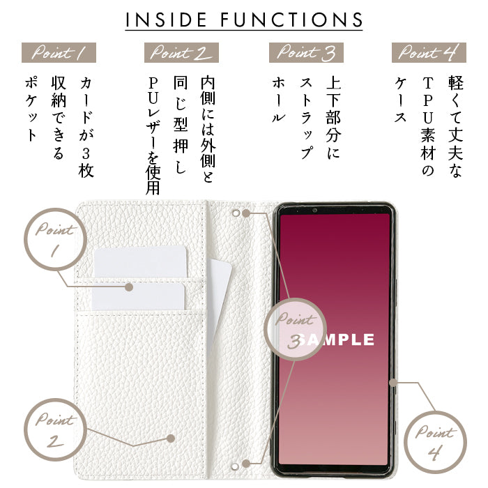 【ルイショップ】 iPhone・Galaxy・Xperia・AQUOS・Google Pixel｜100機種以上 対応 ハート 刺繡 手帳型 スマホケース