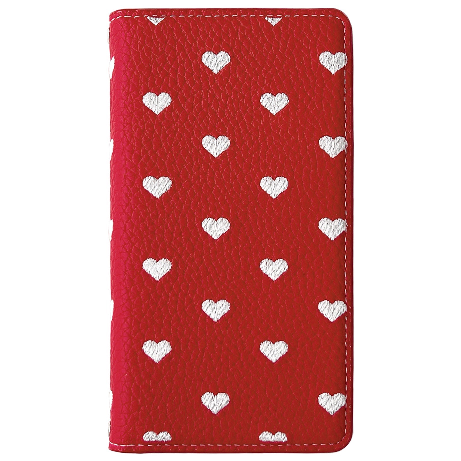 【ルイショップ】 XPERIA 5 IV SOG09 SO-54C A204SO ケース カバー ハート 刺繍 ハート柄 手帳型ケース 手帳型 so54c スマホケース スマホカバー 携帯ケース 携帯カバー