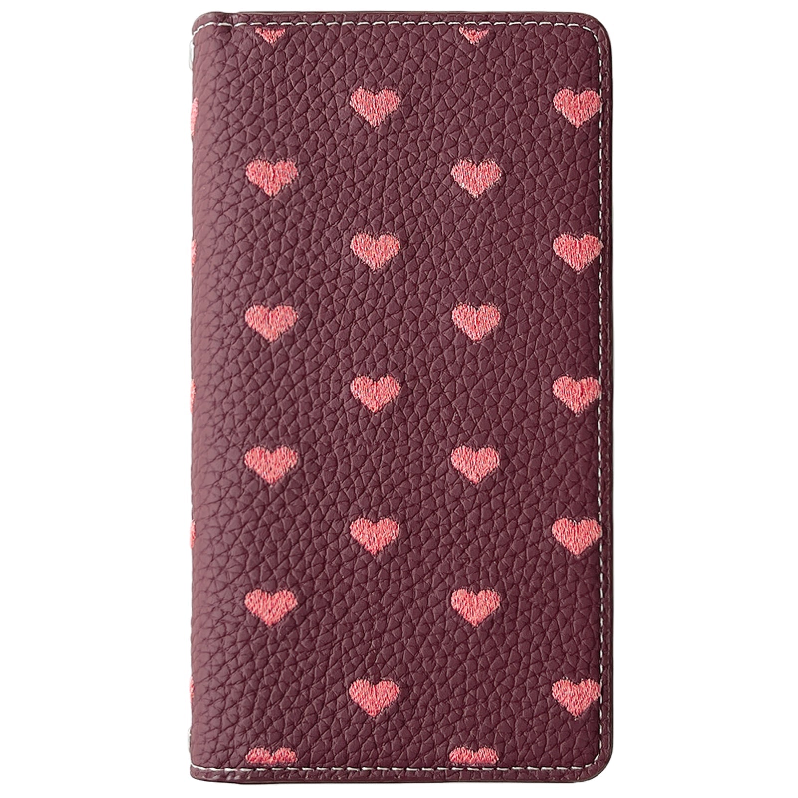 【ルイショップ】 arrows We2 Plus F-51E M06 ケース 手帳型 カバー ハート 刺繍 ハート柄 手帳型ケース アローズ f51e スマホケース スマホカバー 携帯ケース 携帯カバー