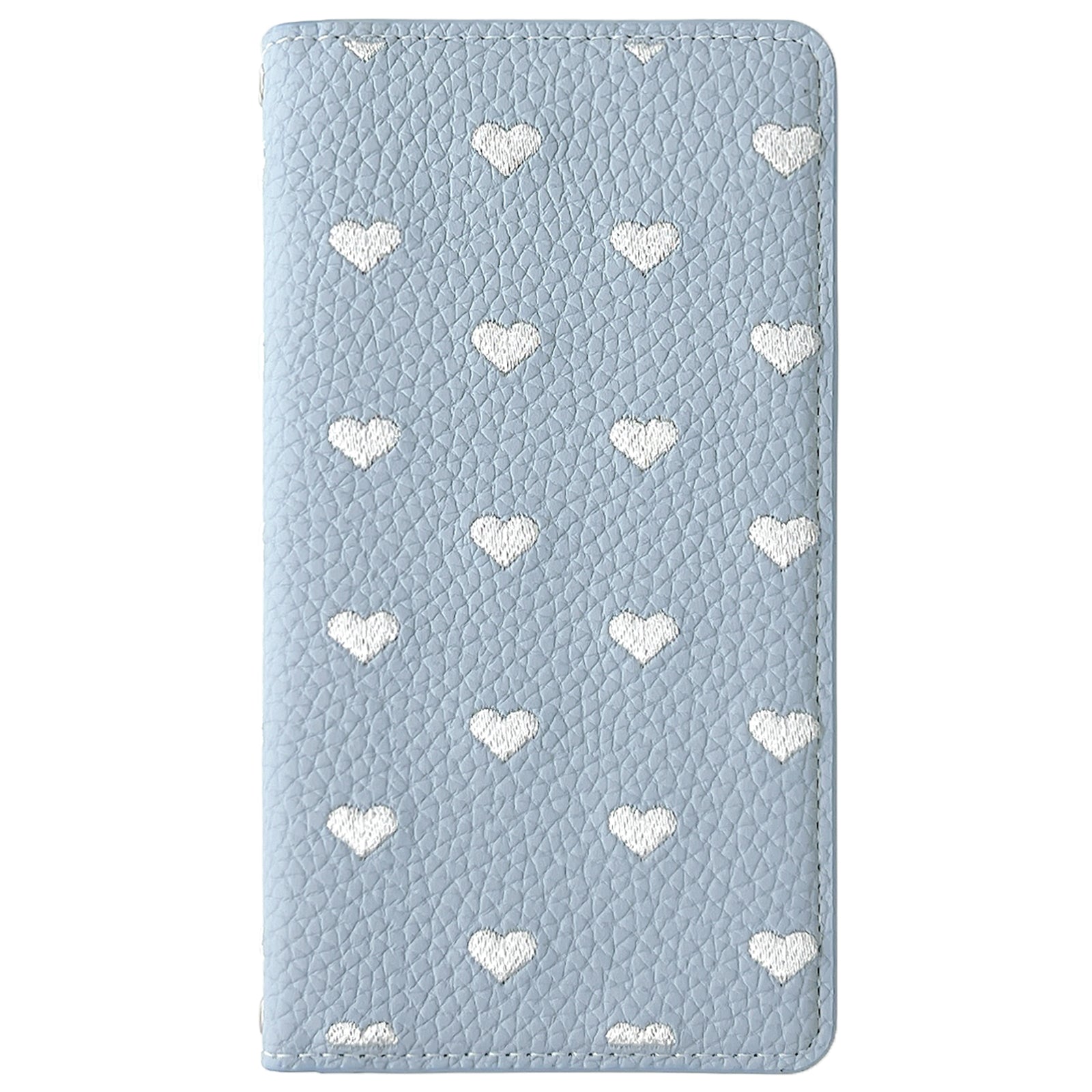 【ルイショップ】 iPhone・Galaxy・Xperia・AQUOS・Google Pixel｜100機種以上 対応 ハート 刺繡 手帳型 スマホケース