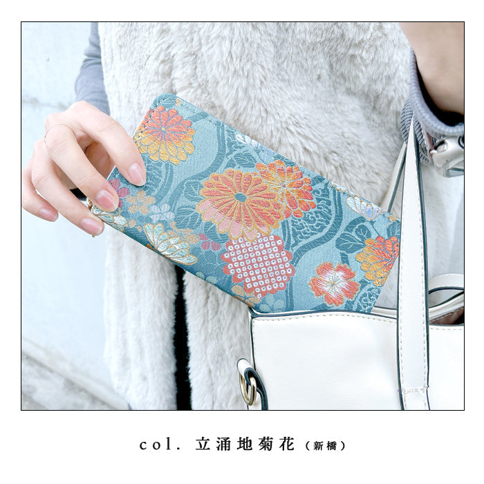 【ルイショップ】 西陣織 彩 ラウンド型 長財布
