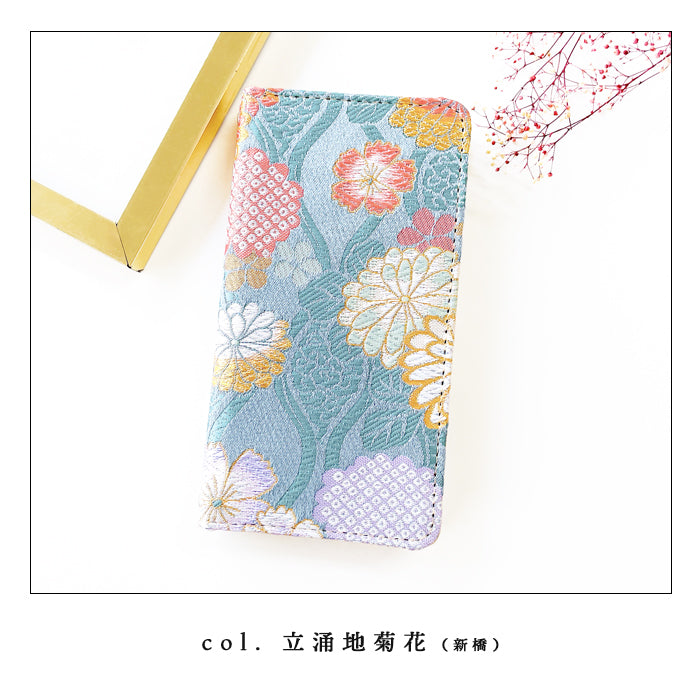 【ルイショップ】 シンプルスマホ4 704SH ケース 手帳型 カバー 西陣織 着物 彩 手帳型ケース スマホケース スマホカバー 携帯ケース 携帯カバー