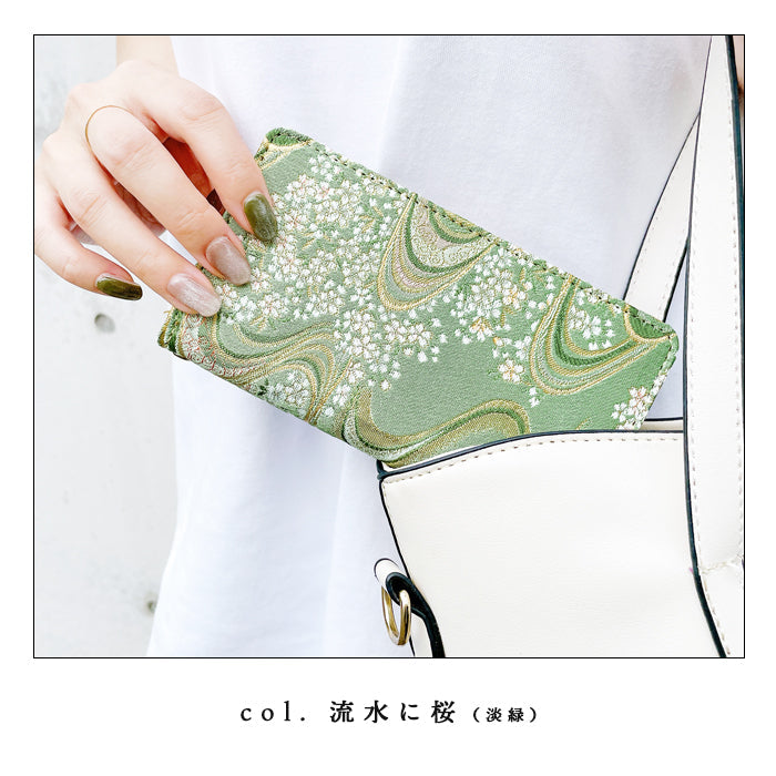 【ルイショップ】iPhone 12 ケース 手帳型 カバー 西陣織 着物 彩 手帳型ケース アイフォン 12 ケース スマホカバー 携帯ケース 携帯カバー