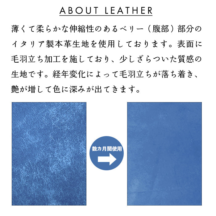 【ルイショップ】 本革 イタリア製 マヤベリー ラウンド型 長財布