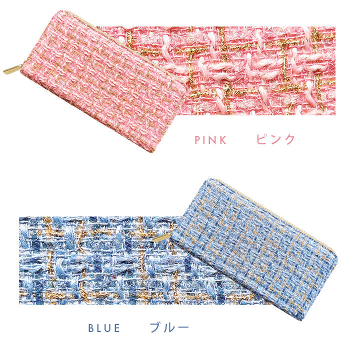 【ルイショップ】 ネオツイード ラウンド型 長財布