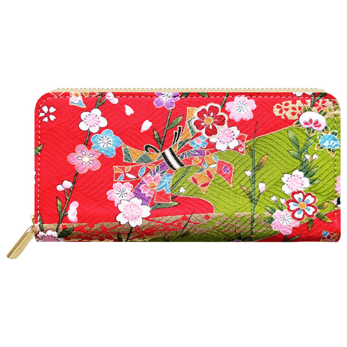 【ルイショップ】 金彩友禅 華 ラウンド型 長財布